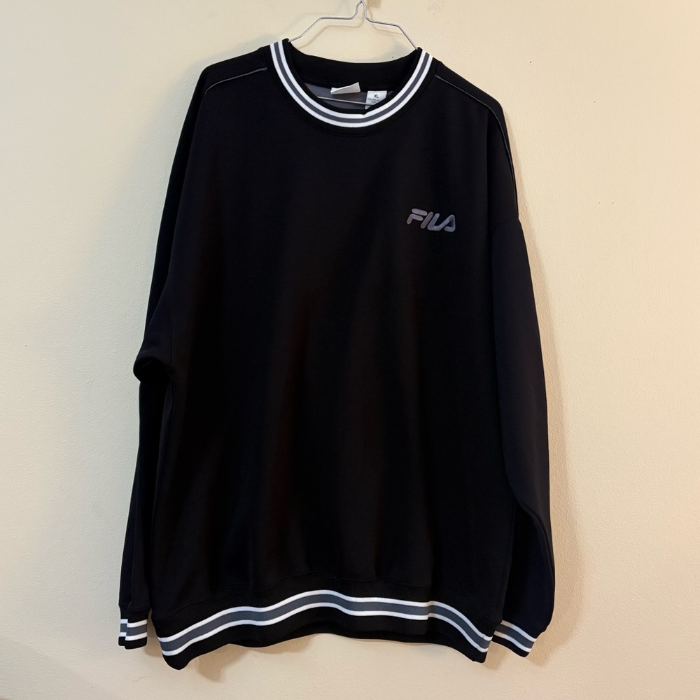 FILA pullover men’s XL black crewneck sweatshirt cl